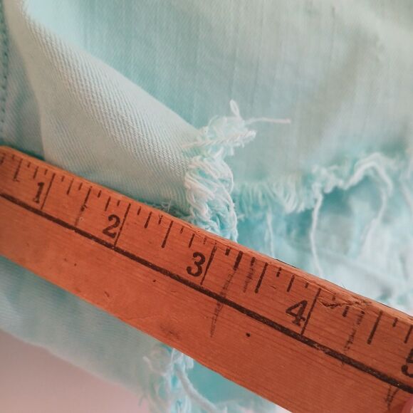 Billabong Laneway Jean Cutoff Shorts Juniors Size 5 Aqua Distressed Summer - Picture 7 of 7